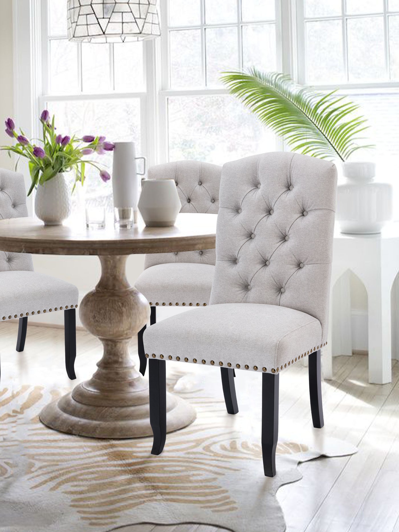 COLAMY Dining Chair 2pc Set CL231 Light Gray #color_lightgray