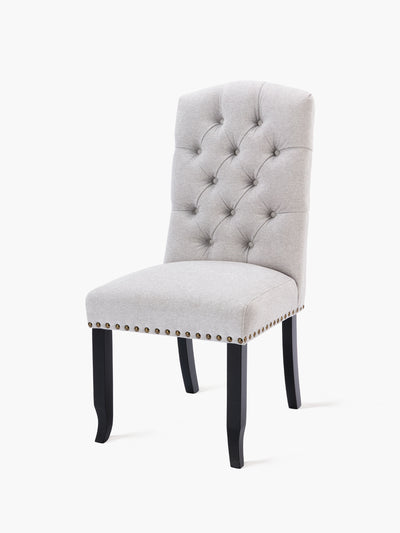 COLAMY Upholstered Fabric Dining Room Chair CL231 Light Gray #color_lightgray